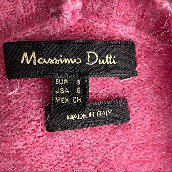 Massimo Dutti Alpaca Wool Blend Women's Pink Sweater Size S Cozy Warm Soft - Picture 7 of 8